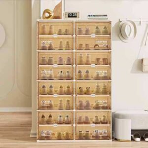 4 Floor Non Assembled Foldable Shoe and Bag Storage